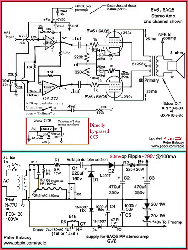 6V6 Or 6AQ5 PP Integrated Amp W/CCS | DiyAudio